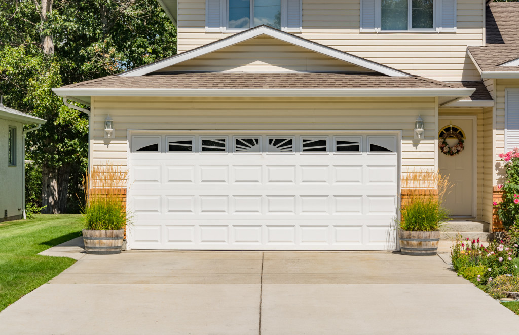 Image of a white garage door